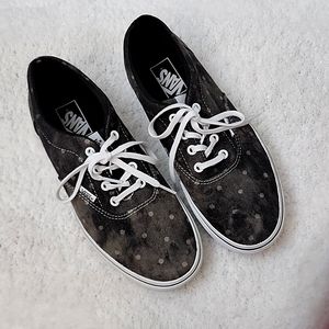 Vans Black Polka Dot Shoes Like New 9.5
